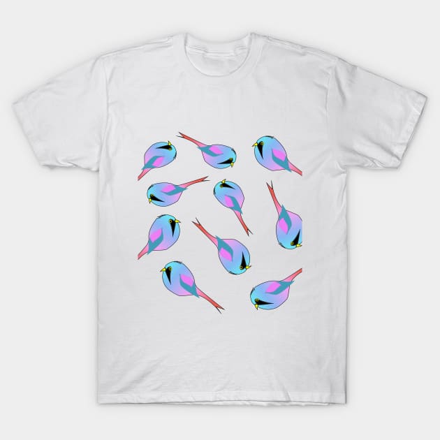 neon birds T-Shirt by kiratattooart